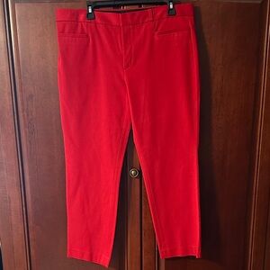 Banana Republic Red Sloan pants, size 14.